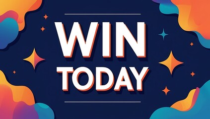 Win Today Abstract Colorful Design Background