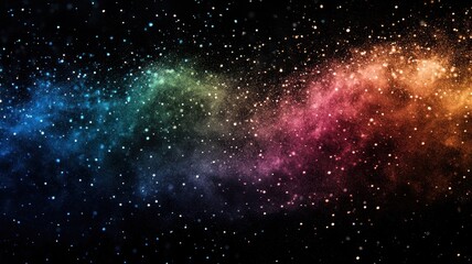 Naklejka premium Dynamic colorful holographic effects on dark background abstract art digital creation stunning visuals