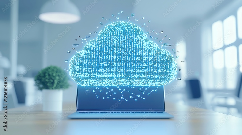 Poster Digital Transformation Strategy, managing change in IoT and big data, enhancing customer service, leveraging cloud computing, and implementing AI in smart industries.