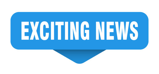 exciting news sticker. exciting news sign on transparent background