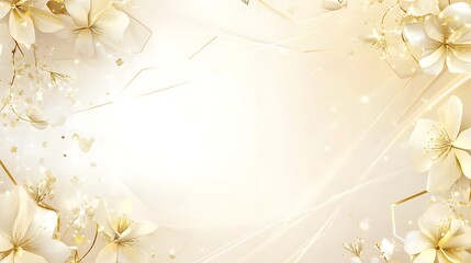 Elegant Gold and White Floral Design Background