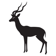 Standing Impala Silhouette Illustration