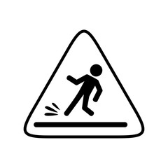 caution floor pedestrian crossing sign isolated