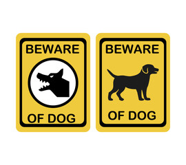 beware of dog sign