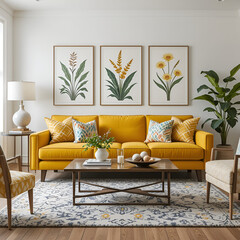 Illustration of the living room interior