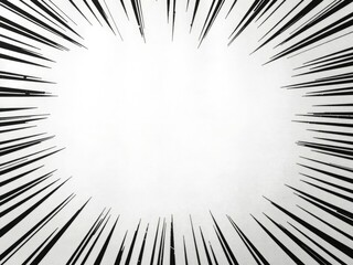 Fototapeta premium Background of black comic zoom lines giving a dynamic and dramatic effect, action, speed, motion