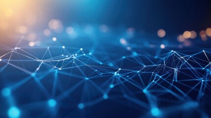 Obraz premium Abstract Network Connection: Digital Data Flow Visualization