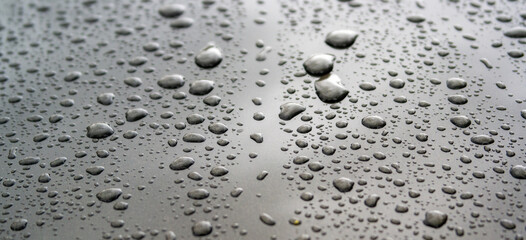 panorama drops of water black and white photography