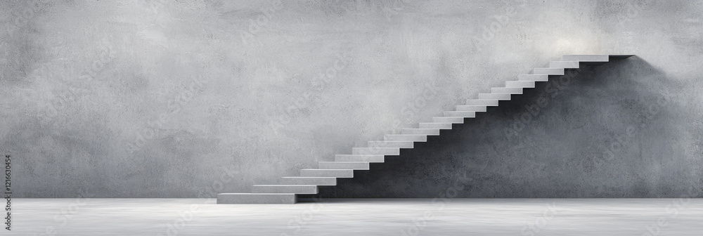 Aufkleber a detailed illustration of a staircase that seems to defy gravity, continuously ascending without an