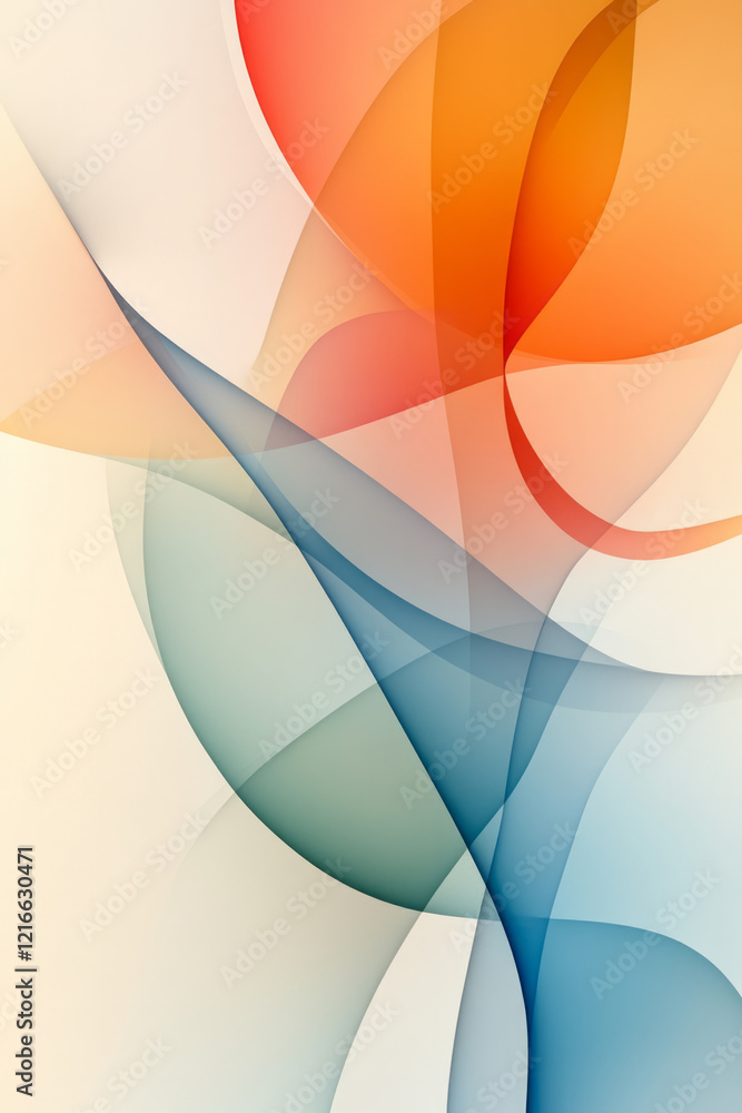 Poster An abstract geometric pattern with overlapping shapes that appear to shift and change colors from different angles, illustrating the concept of visual perception and cognitive processing,