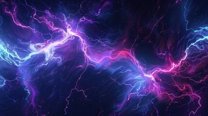Abstract depiction of vibrant energy patterns in a cosmic background.