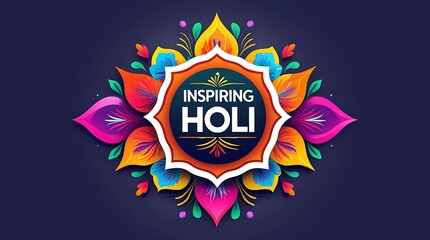 Inspiring Holi Festival Colorful Floral Design