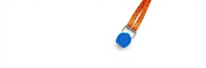 Blue plastic whistle with adjustable lanyard, ideal for sports events, safety measures, and referee use, whistle, referee