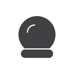 Crystal ball icon Vector logo set flat