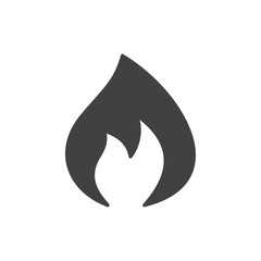 Fire icon Vector logo set flat