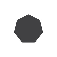Heptagon icon Vector logo set flat