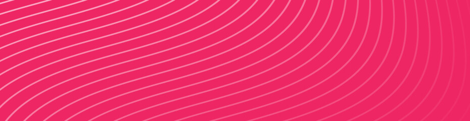 Abstract background with lines and waves. Web banner size. Element for design isolated. Vector background for brochure, booklet, flyer, poster. Pink gradient. Valentine's Day. Woman's Day