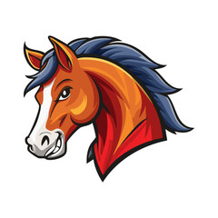 Horse head mascot logo, Gaming logo, twitch logo Horse head mascot on white background, horse head mascot logo vector illustration, Stallion Mascot Esports Vector Illustration, Horse mascot sport logo