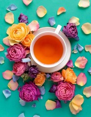 A Journey of Tea, Food, and Roses – Embracing Love in Every Detail..The Essence of Life: Tea, Food, and Roses, Woven with Love