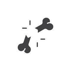 Broken Bone icon Vector logo set flat