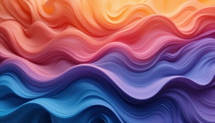 Fototapeta premium Abstract Colorful Background with Waves, a vibrant vector illustration of swirling colorful lines creating a dynamic wave pattern, perfect for modern design and wallpaper
