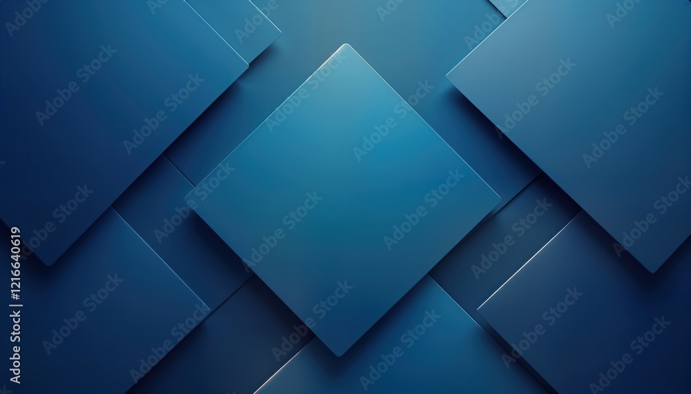 Aufkleber abstract background design with overlapping light blue, dark blue geometric shapes creating modern, 