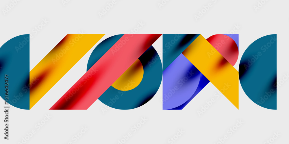 Poster vibrant abstract background circles with smooth gradients, creating a dynamic and modern design. ide