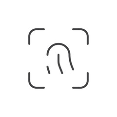 Fingerprint icon symbolizing identity or security.