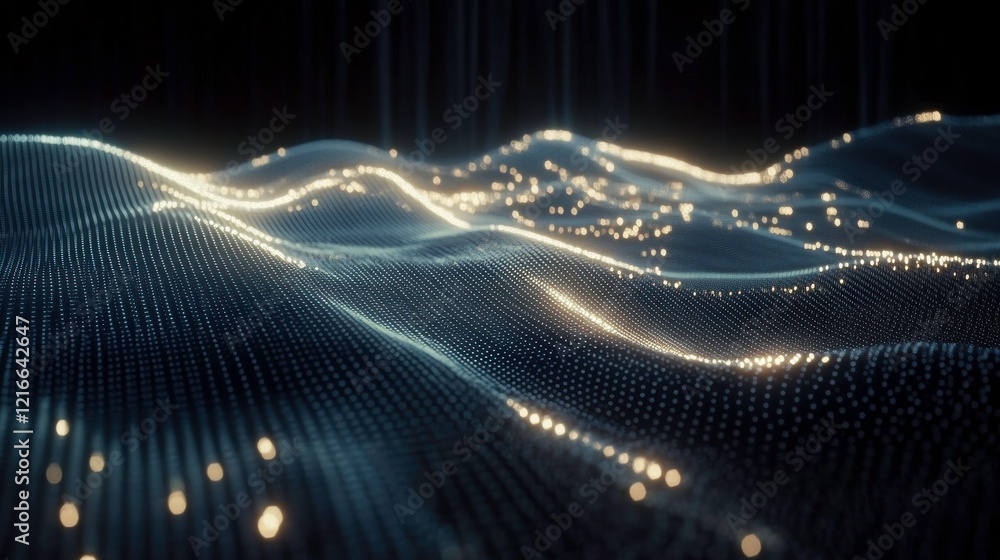 Poster abstract data analytics with natural light elements