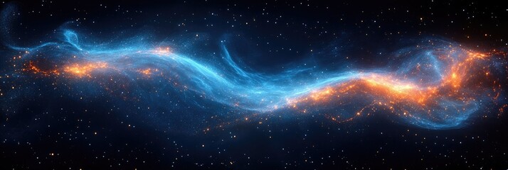 Fototapeta premium Luminous Nebula in Deep Space A Cosmic Dance of Light and Color
