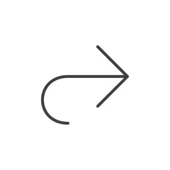 Forward arrow icon symbolizing progress or movement.