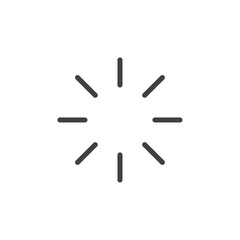Simple circular loading icon symbolizing buffering or waiting.