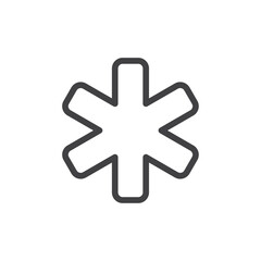 Fototapeta premium Simple medical cross icon symbolizing health or emergency.
