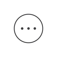 Fototapeta premium Line icon showing three dots, symbolizing more options or additional content.