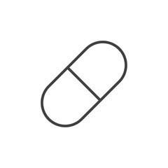 Simple pill icon symbolizing medicine or health.