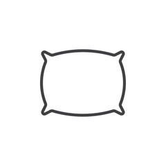 Simple pillow icon symbolizing comfort or sleep.