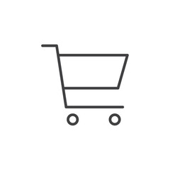 Simple shopping cart icon symbolizing retail or ecommerce.