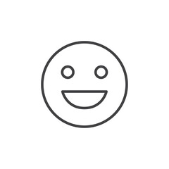 Simple smiley face icon symbolizing happiness or joy.