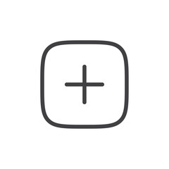 Fototapeta premium Simple plus sign icon symbolizing addition or inclusion.