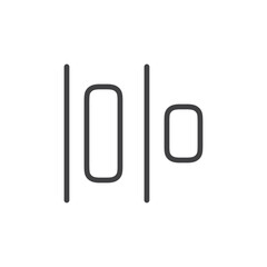 Alignment icon representing text or object alignment.