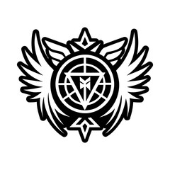 Obraz premium A solid style icon of seraphim wings symbol