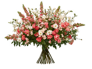 Obraz premium Spring flowers collection floral bouquet png format bright environment top view concept