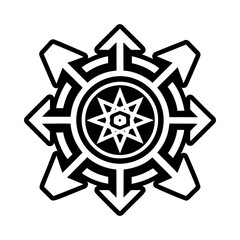 Star symbol icon in filled style