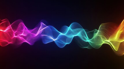 Abstract Rainbow Wave Flowing in the Dark