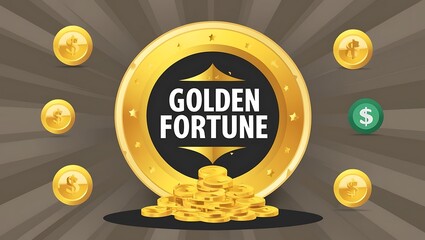 Golden Fortune Coins Wealth Prosperity Success