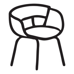 Modern Silhouette Chair Design with Unique Backrest