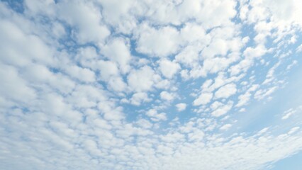 Fototapeta premium Serene Sky A Panoramic View of Cumulus Clouds