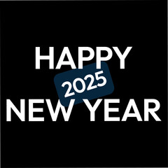 Happy New Year 2025 vector template design.