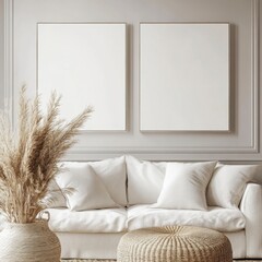 Cozy Living Room with Minimalist Decor and Neutral Color Palette