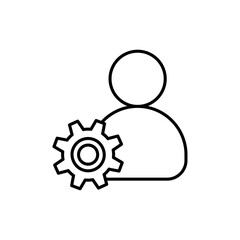 Account settings icon Vector logo set flat